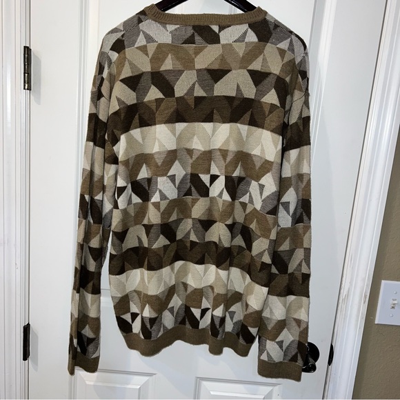 Vintage Crazy Horse Geometric Knit Sweater size XXL - Picture 6 of 6